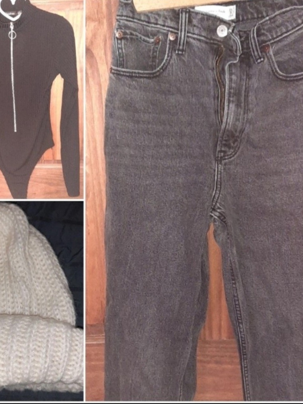 Men's Gray Washed Jeans - Classic Straight Fit
